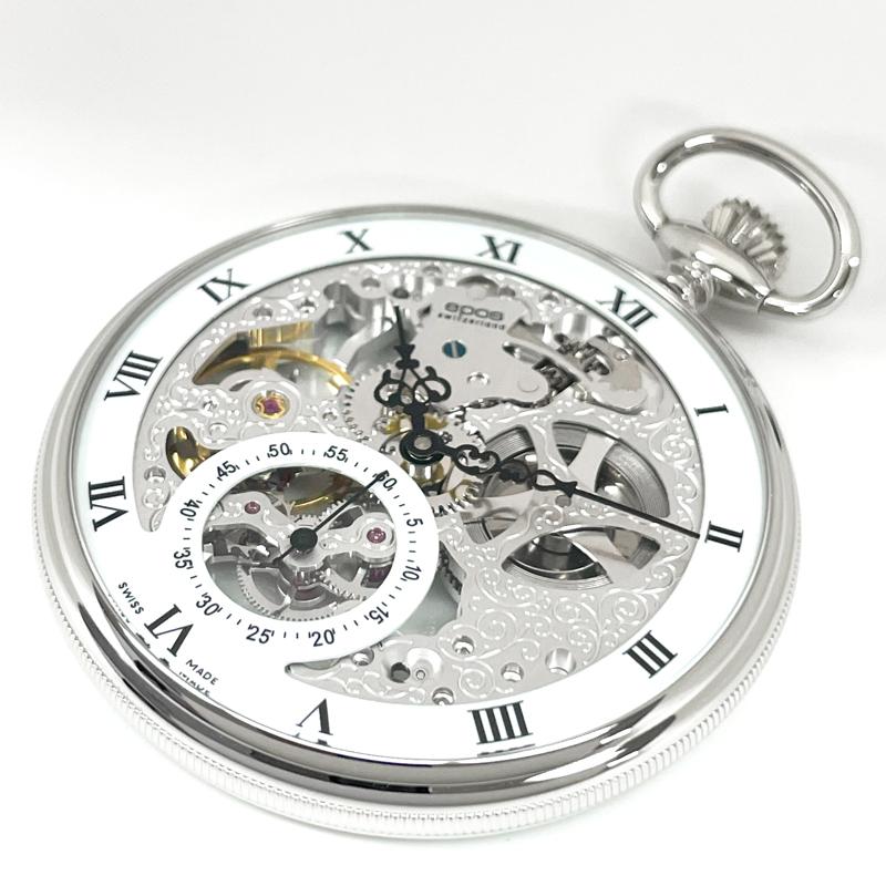 エポス 懐中時計 2121R 裏スケルトン ローマン数字 ポケットウォッチ 手巻き 新品 送料無料 | エポス | 02