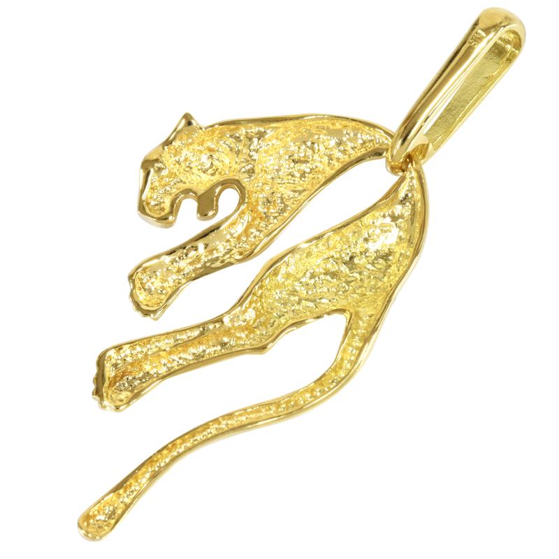 K18 パンサー27 ヒョウ 18金 ペンダント トップ チャーム ヘッド