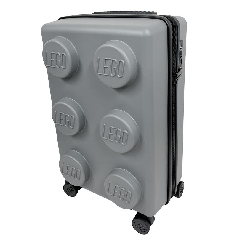 LEGO レゴ  スーツケース 新品・アウトレット  20290-0199 グレー Brick 2x3 Trolley Expandable 小型 軽量 33L  並行輸入品 |  | 01