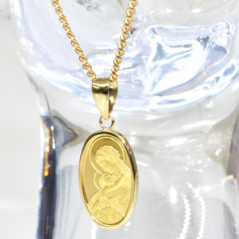 K24 マリアコイン15 1g K18枠付き 18金 ペンダント トップ チャーム ヘッド メンズ レディース ネックレス |  | 01