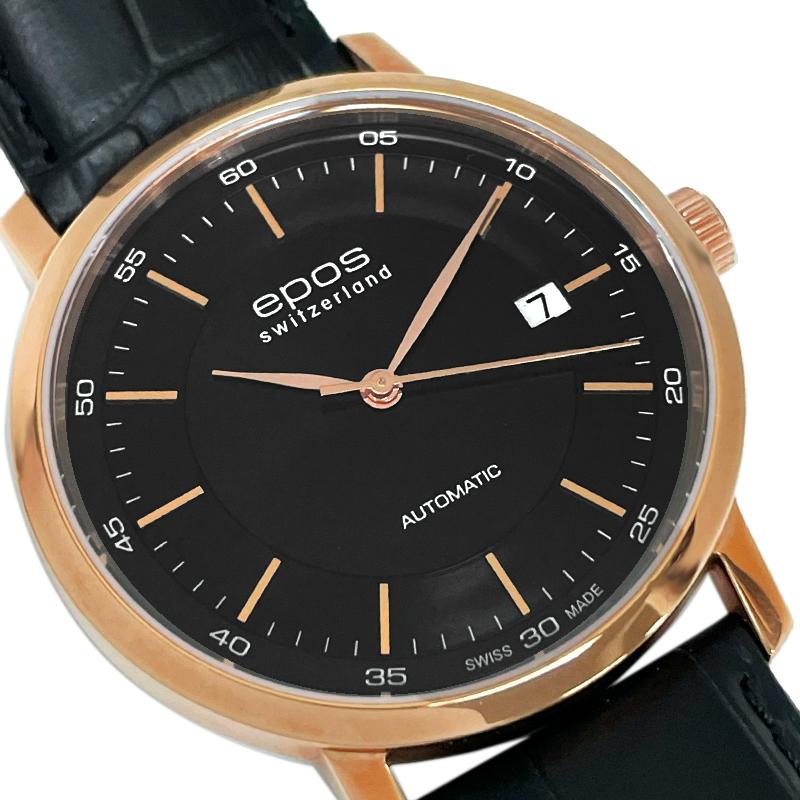 アウトレット! エポス EPOS ORIGINALE 3387GPBK 自動巻き メンズ オリジナーレ デイト スケルトン SWISS MADE 並行輸入品 | エポス | 01