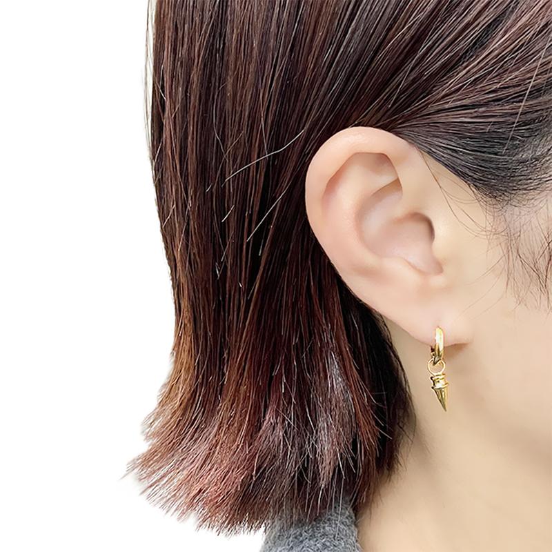 K18 k18 フープピアス YG 中折れ式 ゴールド 片耳 日本製 18k K18 k18