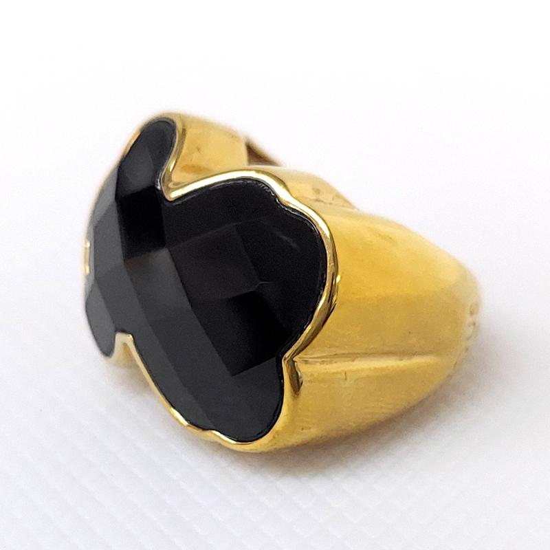 アウトレット！ TOUS トウス SV925 ファセット オニキス ヴェルメイユ リング 12号 くま ゴールドメッキ 指輪 215435550 並行輸入品 | TOUS | 01