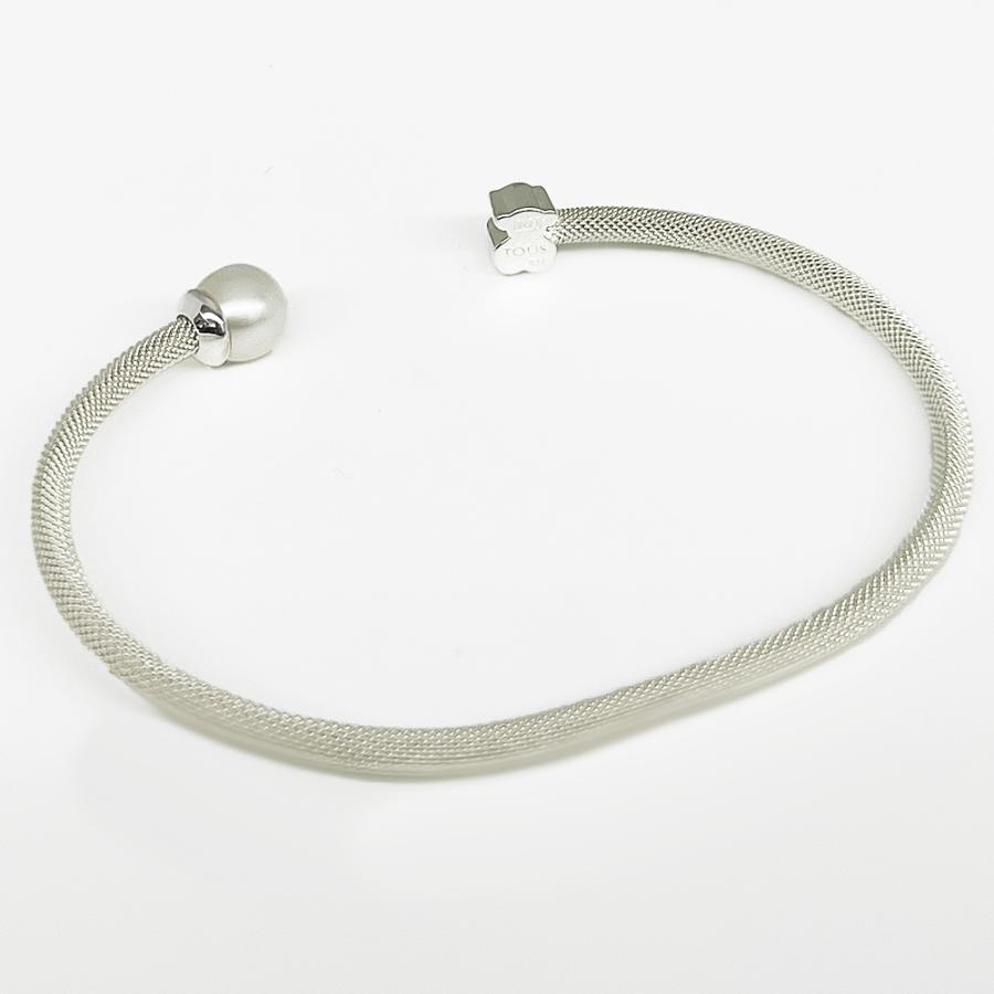 アウトレット！ TOUS トウス  613101500  アイコンメッシュ 925シルバー バングル ブレスレット くま・パール 新品 | TOUS | 02