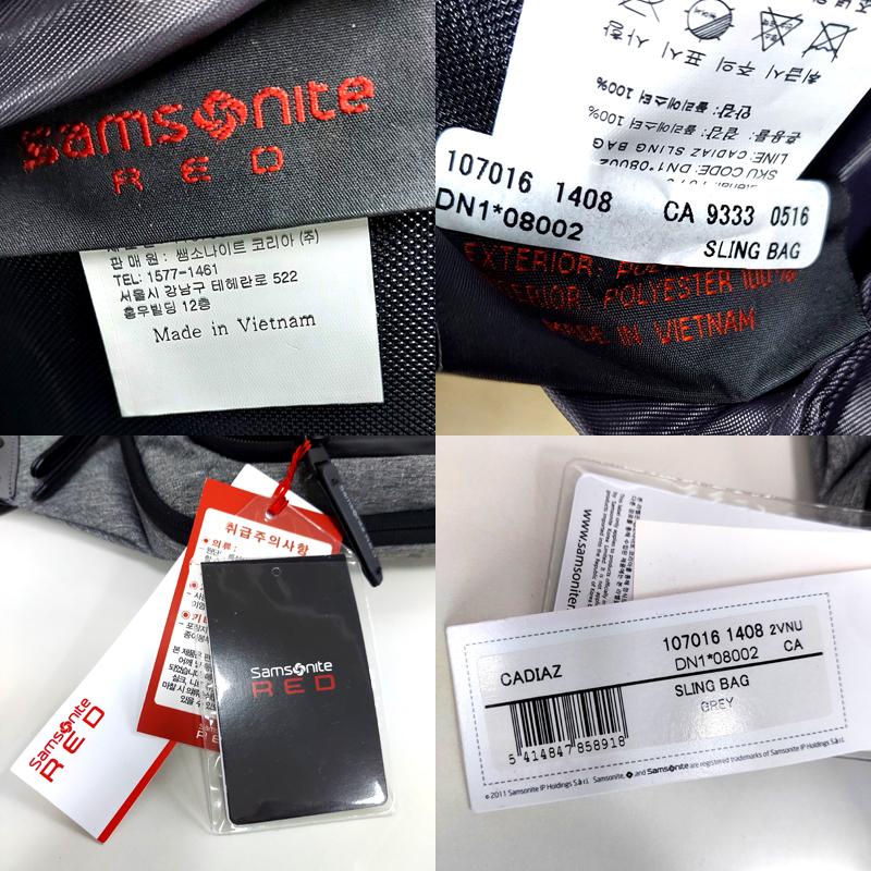 アウトレット！ サムソナイト レッド ワンショルダー CADIAZ DN1*08002 グレー ボディバッグ  スリングバッグ 並行輸入品 | Samsonite RED | 06