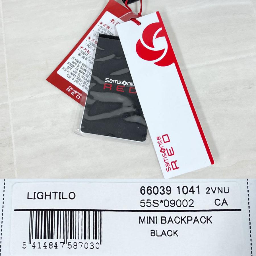 サムソナイトレッド 新品・アウトレット  バックパック LIGHTILO 55S*09002 ブラック Samsonite RED リュックサック 並行輸入品 | Samsonite RED | 06