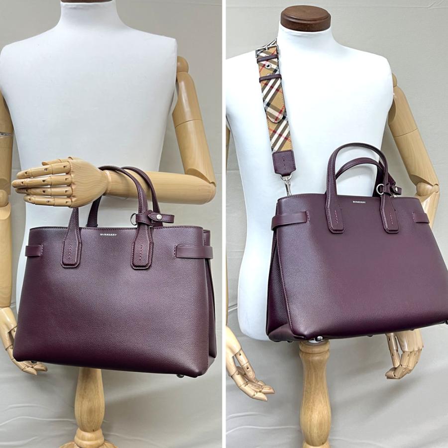 BURBERRY バーバリー 新品・アウトレット トートバッグ ショルダーバッグ 2way 4077519 レザー マホガニー レッド レディース｜smart2003｜08