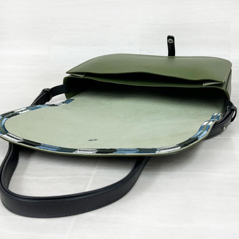 IL BISONTE イルビゾンテ 新品 BCR248 PV0011 グリーン GR244  ポシェット レザー 斜め掛け バッグ 鞄 イタリア製 並行輸入品 | IL BISONTE | 03