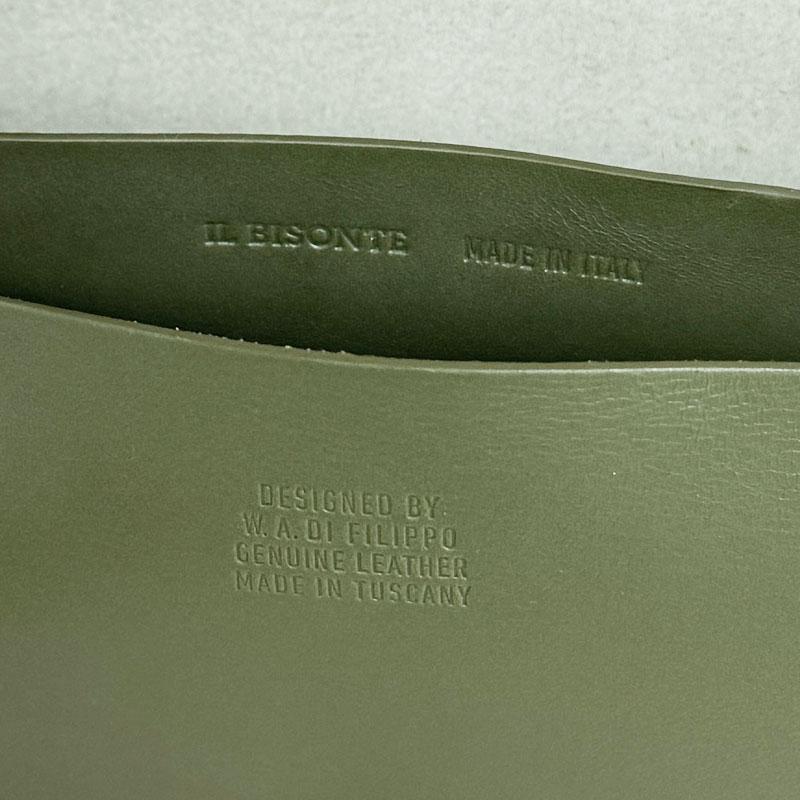 IL BISONTE イルビゾンテ 新品 BCR248 PV0011 グリーン GR244  ポシェット レザー 斜め掛け バッグ 鞄 イタリア製 並行輸入品 | IL BISONTE | 04