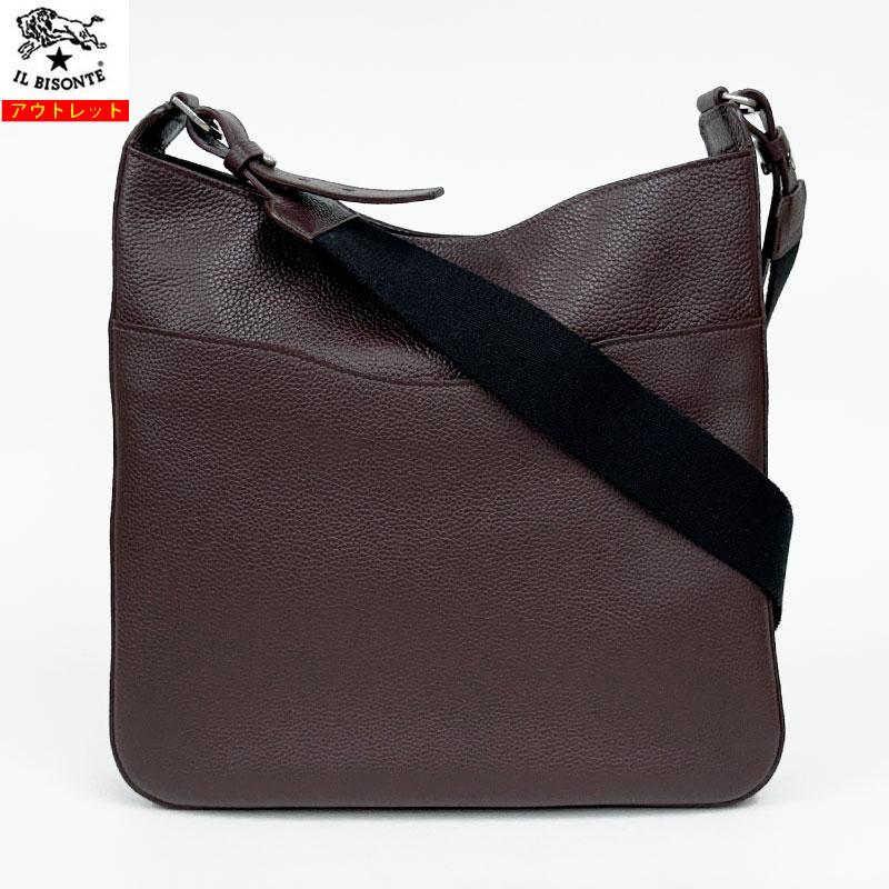 IL BISONTE イルビゾンテ 新品 アウトレット レザー ショルダーバッグ BME030 クロスボディ ブラウン イタリア製 鞄 並行輸入品 | IL BISONTE
