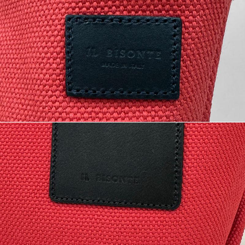 【9/15迄セール・1,100円OFF】IL BISONTE イルビゾンテ 新品 アウトレット トートバッグ BTO130 レッド キャンバス ショッピングバッグ | IL BISONTE | 04