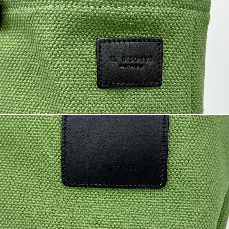 IL BISONTE イルビゾンテ 新品 アウトレット トートバッグ BTO130 グリーン キャンバス ショッピングバッグ 鞄 イタリア製 | IL BISONTE | 04