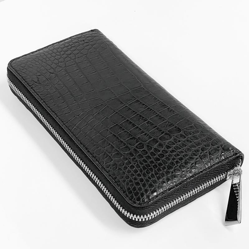 クロコダイル ラウンドファスナー 長財布 ロングウォレット ブラック 黒マット メンズ  ワニ ウォレット MADE IN VIETNAM 新品 |  | 03