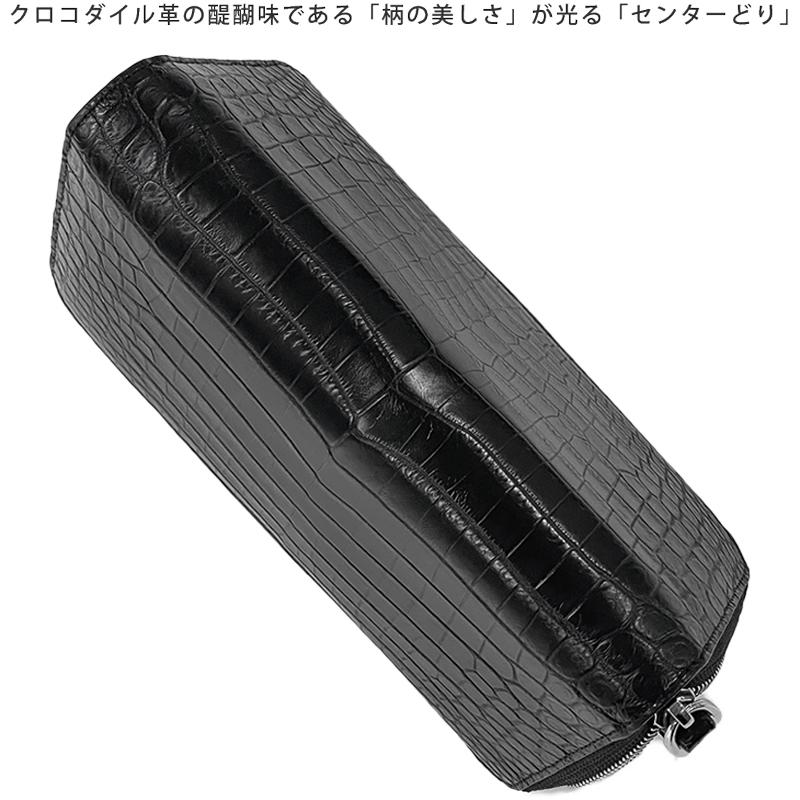 クロコダイル ラウンドファスナー 長財布 ロングウォレット ブラック 黒マット メンズ  ワニ ウォレット MADE IN VIETNAM 新品 |  | 05