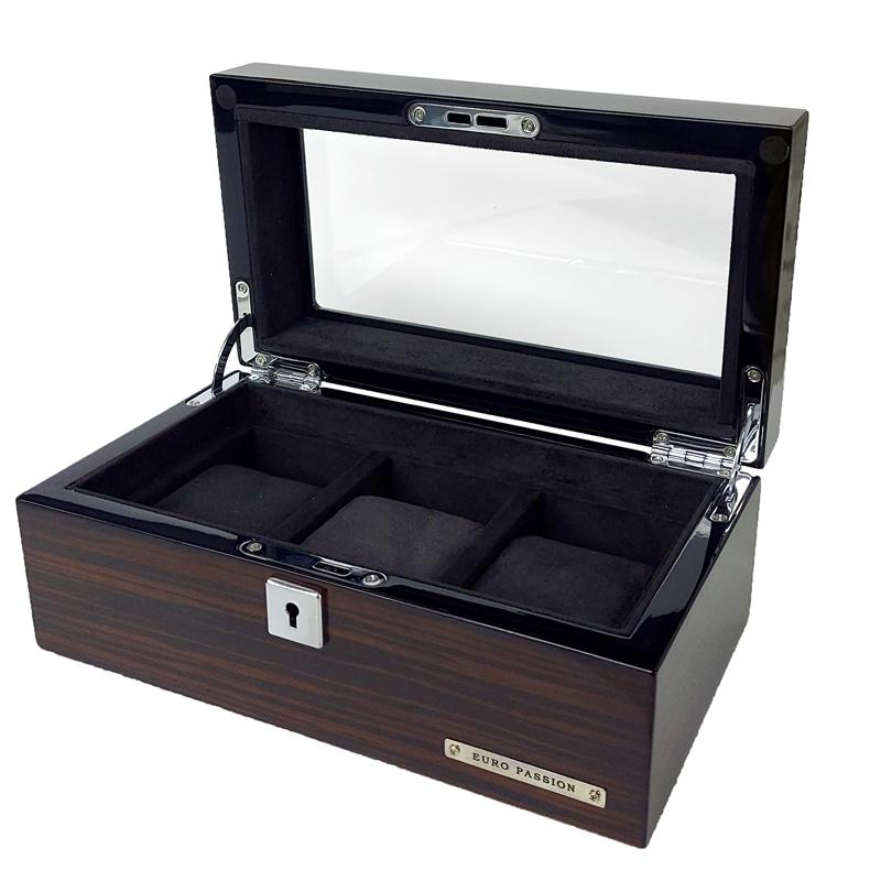 アウトレット！ユーロパッション ESP-003 デカ厚時計が入る ウォッチ コレクション ボックス 3本収納 時計収納 メンズ 新品 送料無料 | ユーロパッション | 02