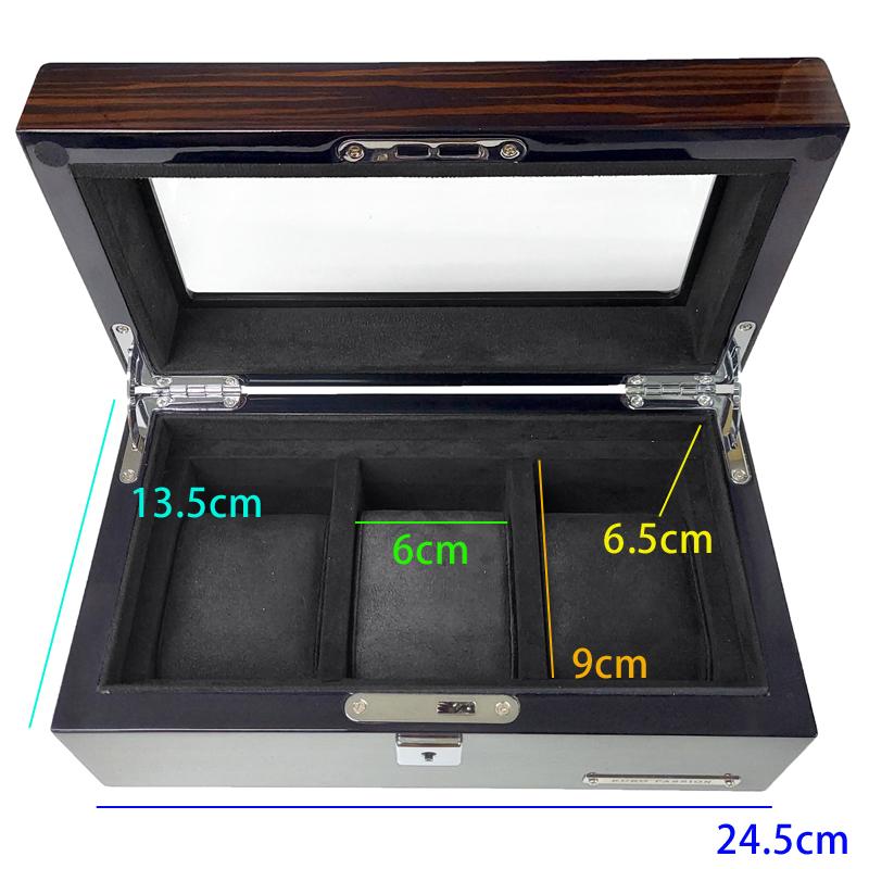 アウトレット！ユーロパッション ESP-003 デカ厚時計が入る ウォッチ コレクション ボックス 3本収納 時計収納 メンズ 新品 送料無料 | ユーロパッション | 05