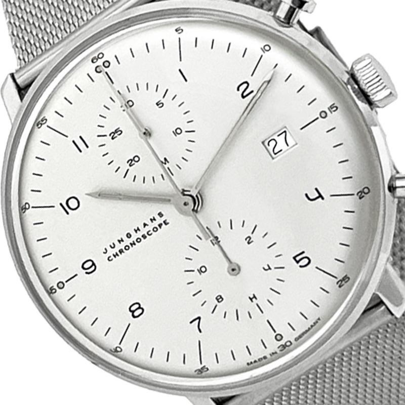 アウトレット ユンハンス 腕時計  027/4003.46 マックスビル クロノスコープ 40mm 自動巻き サファイアクリスタル 新品 並行輸入品 | Junghans | 01