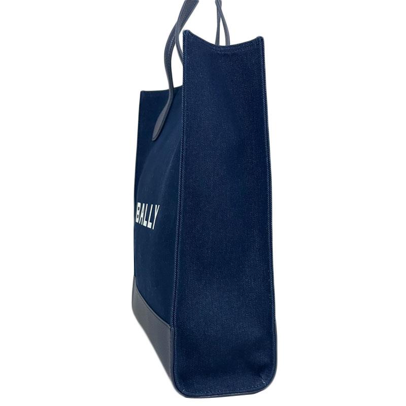 BALLY バリー 新品 アウトレット 6306496 BAR KEEP ON NS トートバッグ ブルー ネイビー ファブリック レザー | Bally | 02