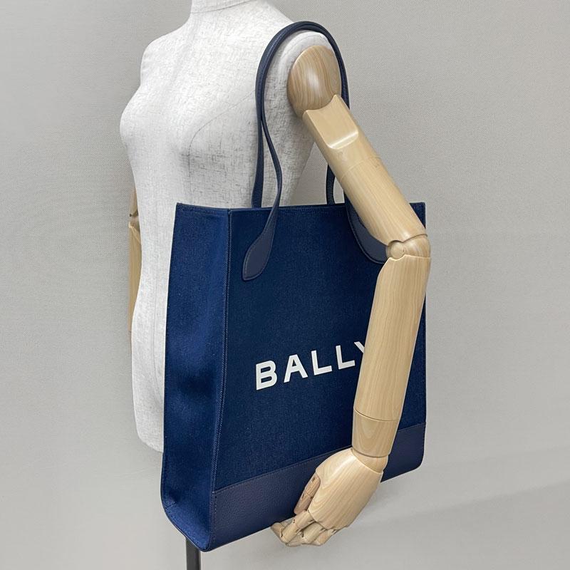 BALLY バリー 新品 アウトレット 6306496 BAR KEEP ON NS トートバッグ ブルー ネイビー ファブリック レザー | Bally | 06