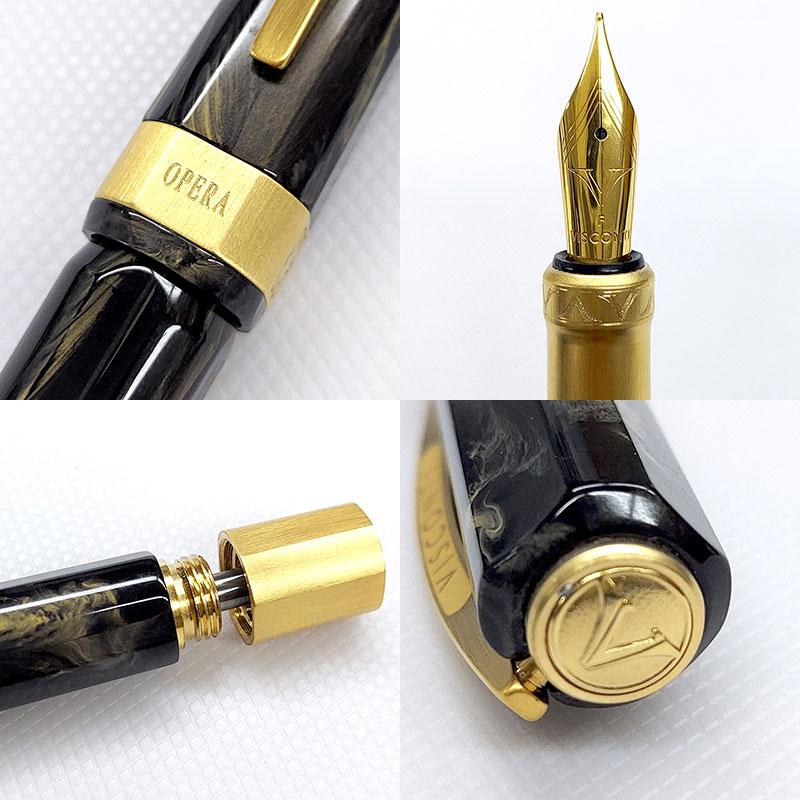 アウトレット！ VISCONTI ヴィスコンティ ビスコンティ KP42-03-FP F 万年筆 オペラゴールド ブラック Opera Gold 送料無料 |  | 03