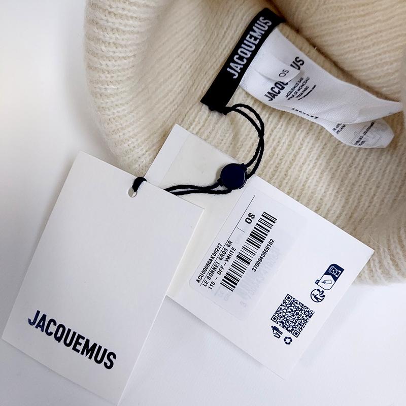 JACQUEMUS ニット帽・ビーニー OS ホワイト・ブルー 【公式通販】