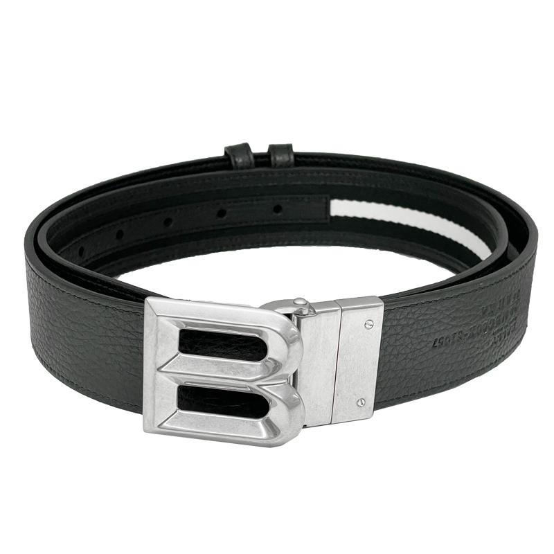 BALLY バリー 新品 アウトレット B BOLD 35 R.TSP / I945P 95 ブラック レザー キャンバス リバーシブル メンズ ベルト 並行輸入品 | Bally | 02