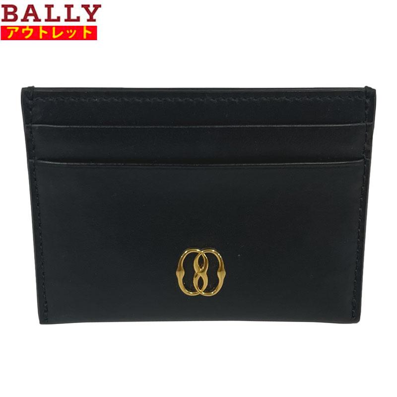 BALLY バリー 新品・アウトレット MLB00S VT383 U9010 エンブレム カードケース ブラック レザー 並行輸入品 | Bally