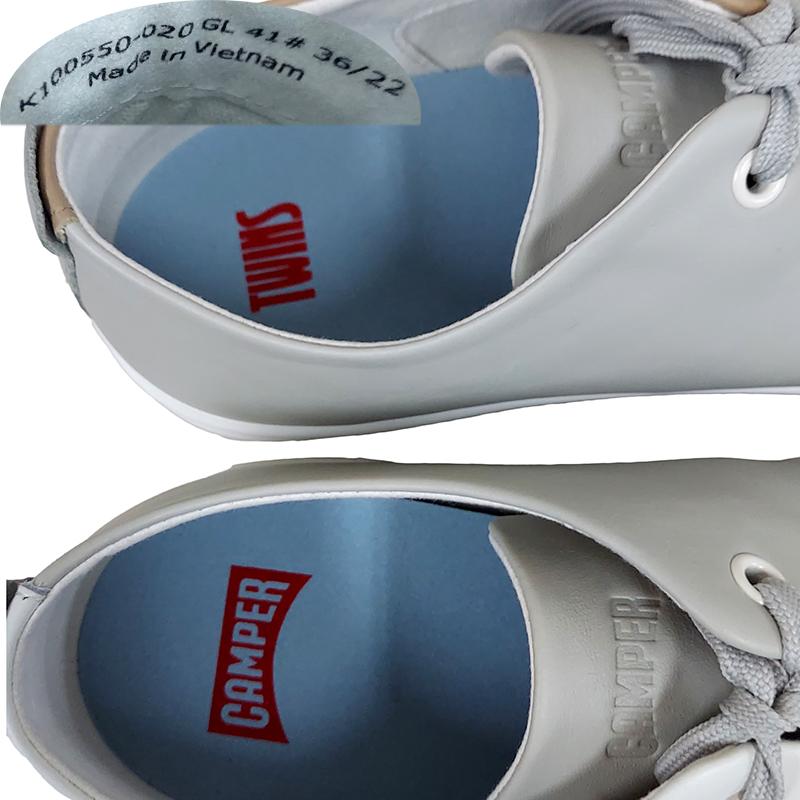 CAMPER カンペール Twins ツインズ スニーカー K100550 020 バイカラー ベージュ 42 27cm ローカット 革靴 レザー 並行輸入品 | CAMPER（シューズ） | 04