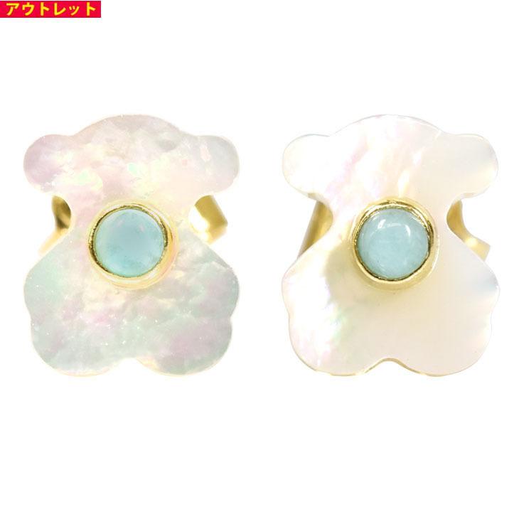 アウトレット！ TOUS トウス K18 ピアス スーパーパワー くま