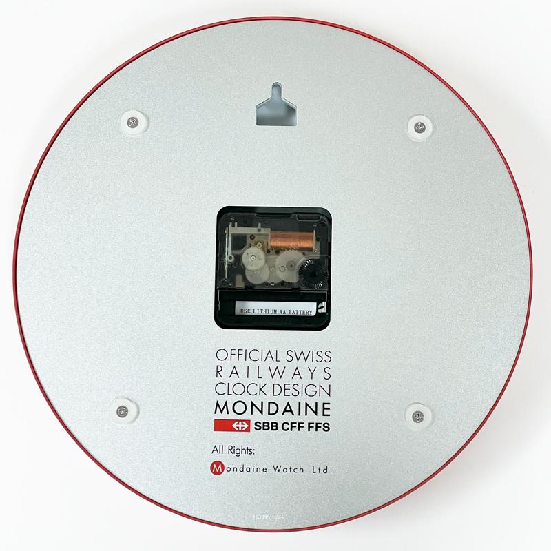 モンディーン MONDAINE ウォール クロック Wall Clock 掛け時計 A990.CLOCK.11SBC 25cm レッド 並行輸入品 | MONDAINE | 03