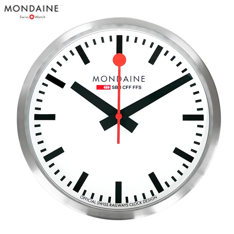 モンディーン MONDAINE ウォール クロック Wall Clock 掛け時計 A990.CLOCK.16SBB 25cm シルバー 並行輸入品 | MONDAINE