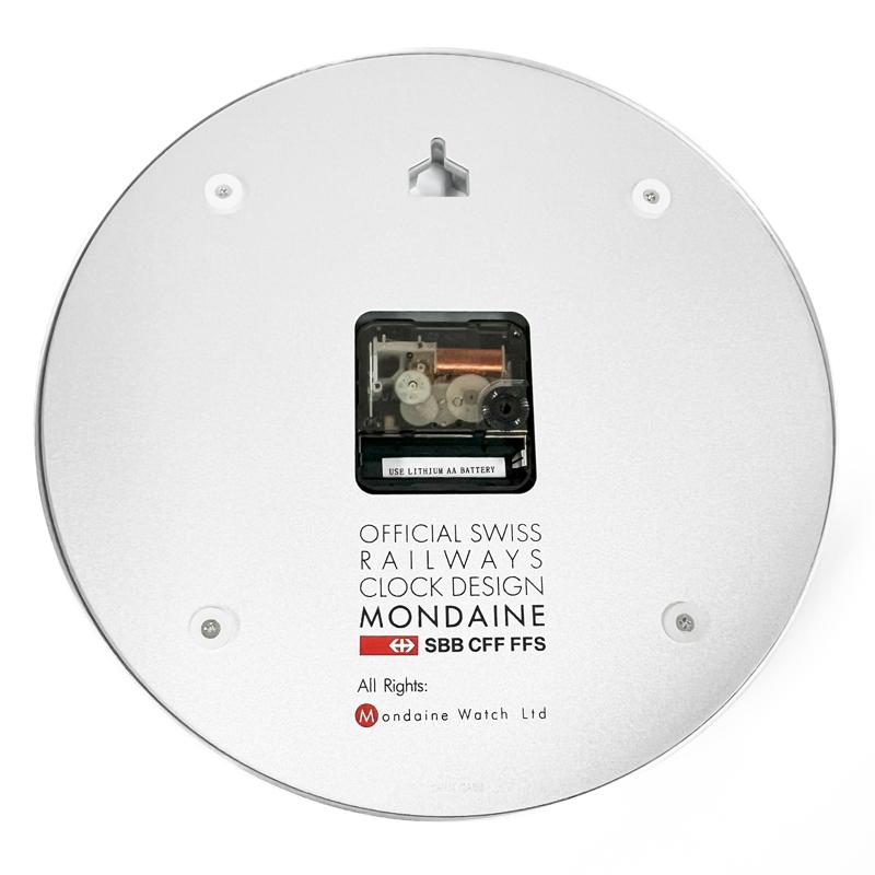 モンディーン MONDAINE ウォール クロック Wall Clock 掛け時計 AA990.CLOCK.18SBV 25cm  シルバー 並行輸入品 | MONDAINE | 05