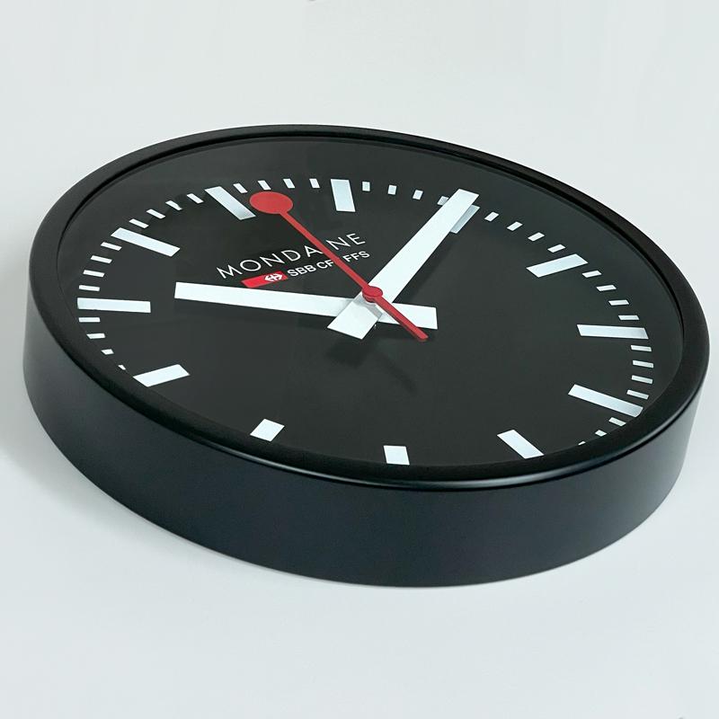 モンディーン MONDAINE ウォール クロック  Wall Clock  掛け時計 A990.CLOCK.64SBB 25cm ブラック 並行輸入品 | MONDAINE | 04