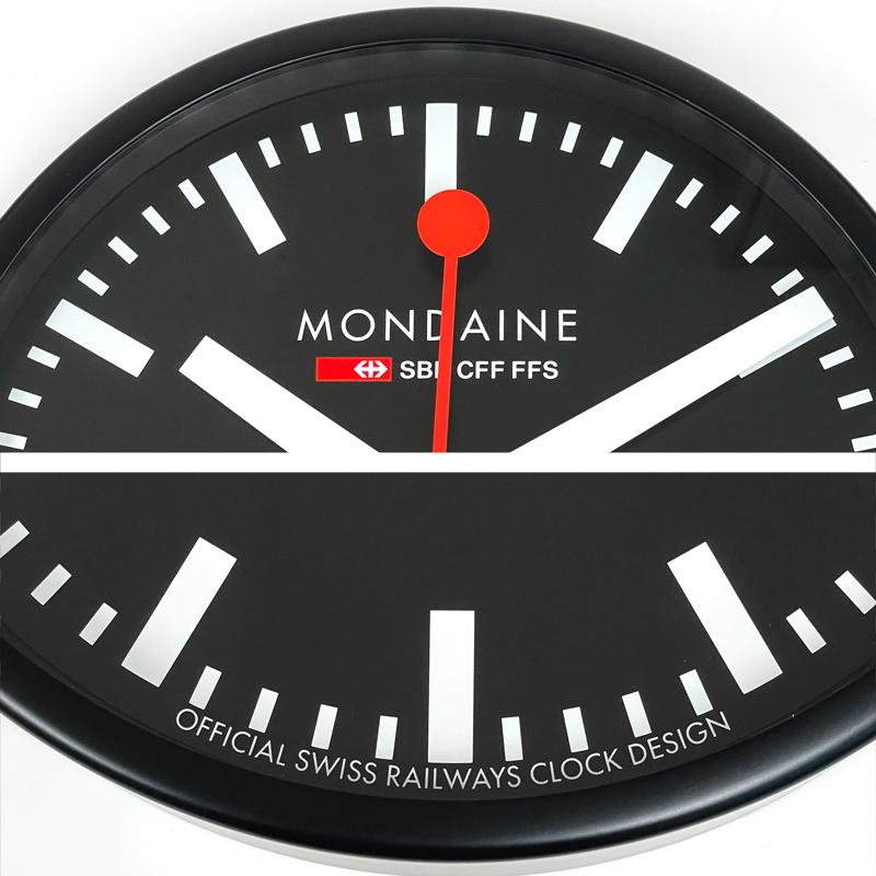 モンディーン MONDAINE ウォール クロック  Wall Clock  掛け時計 A990.CLOCK.64SBB 25cm ブラック 並行輸入品 | MONDAINE | 05