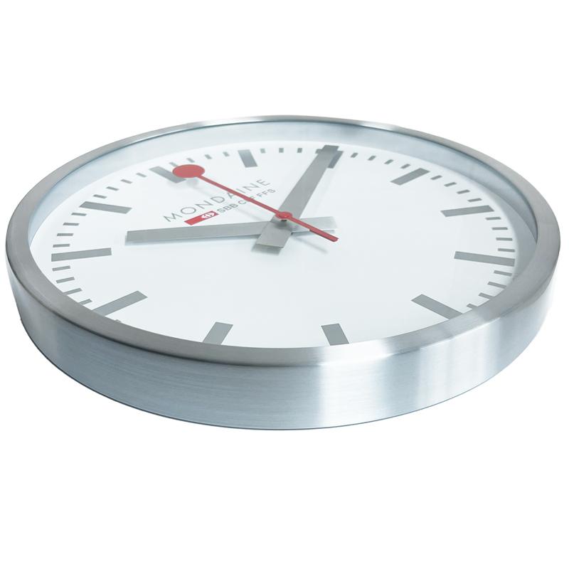 モンディーン MONDAINE ウォール クロック Wall Clock 掛け時計 A995.CLOCK.17SBV 40cm シルバー 大型  並行輸入品 | MONDAINE | 02