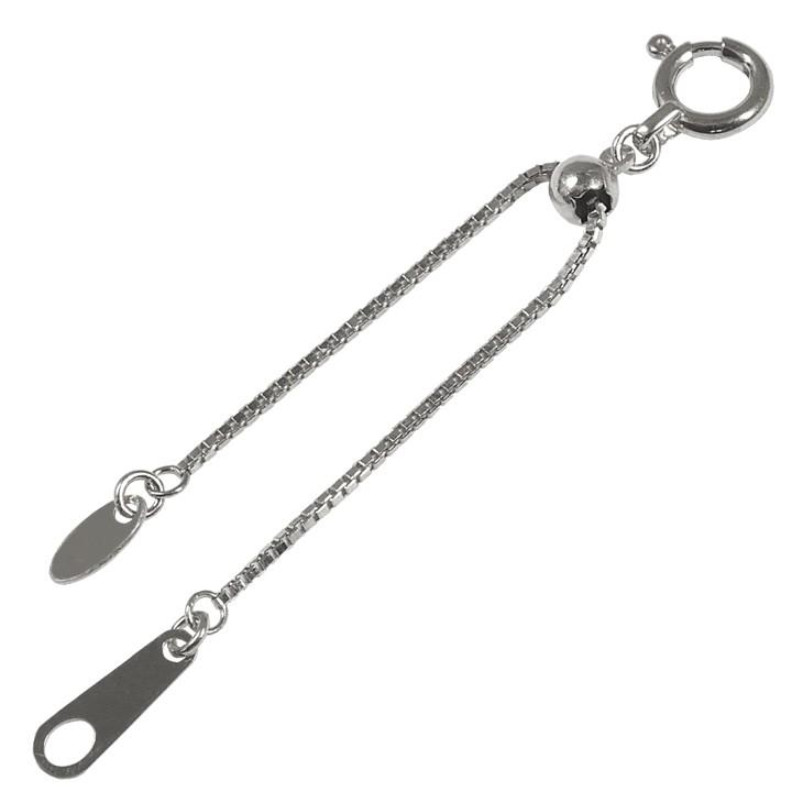 Pt850 ベネチアン 5cm スライド式 アジャスターチェーン 0.7mm 5cm延長 プラチナ 送料無料 |  | 04