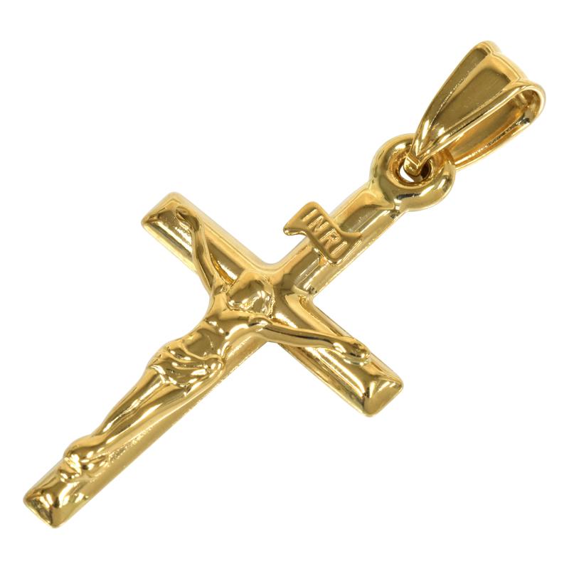 K18 ロザリオクロス23 18金 ペンダント トップ クロス 十字架 キリスト INRI 中空 チャーム ヘッド メンズ ネックレス |  | 03