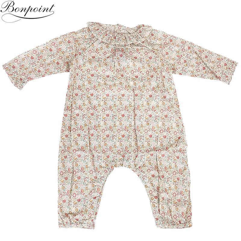 Bonpoint ボンポワン 新品 アウトレット 【bp23】18M/80cm ベビー サロペット W04NOVW00001 リバティ ロンパース 並行輸入品 | Bonpoint