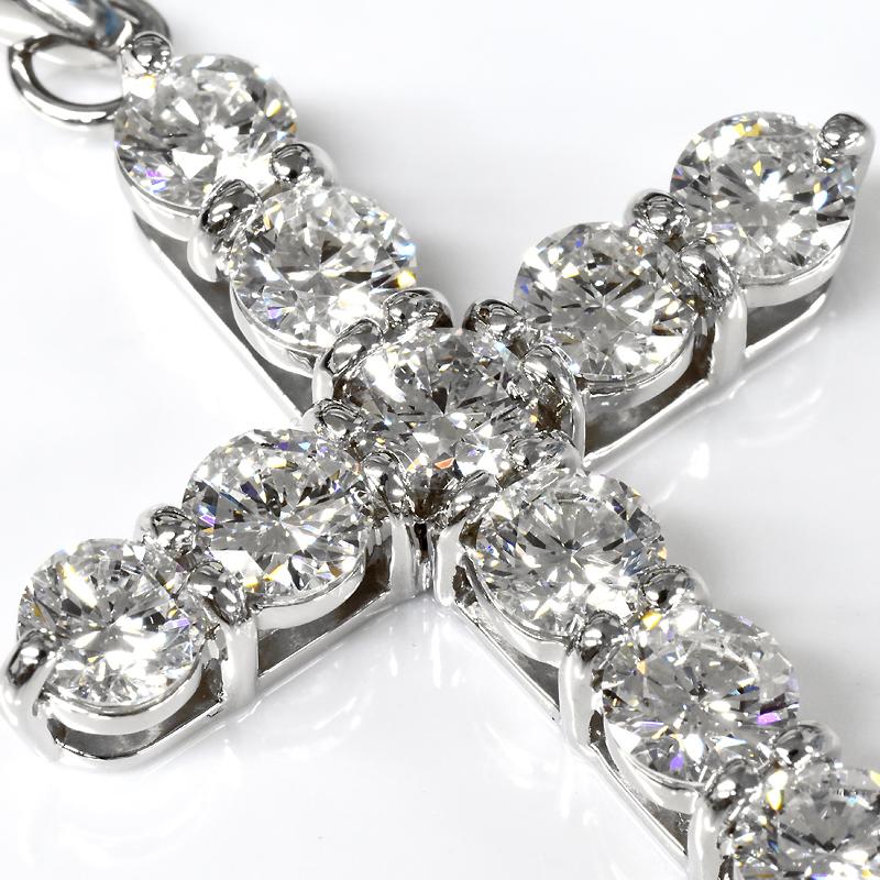 PT900ダイヤ付きクロストップ Pt900 ダイヤ入りクロスペンダントトップ | 株式会社特撰すずき