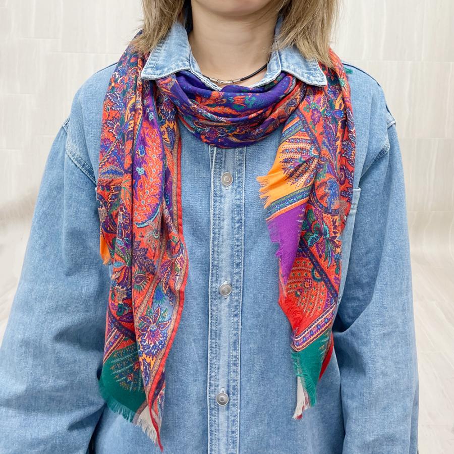 ETRO エトロ 新品 ストール ペイズリー柄【ST1】10007 4536 400 