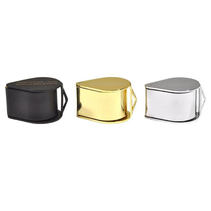 10倍トリプレットルーペ 宝石用ルーペ ジュエリールーペ ブラック クローム ゴールド 【クリックポスト送料無料】 |  | 05