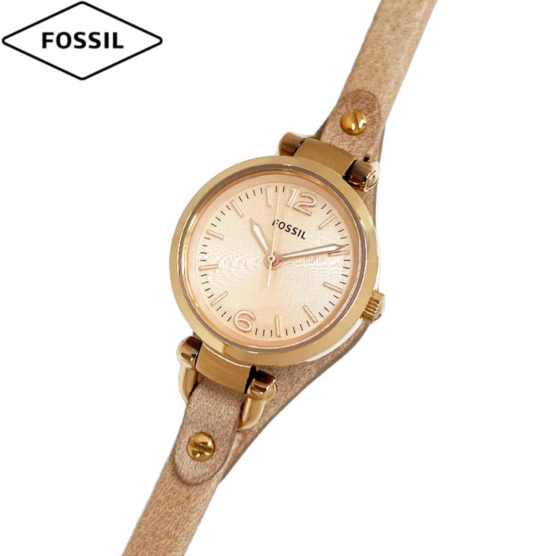 FOSSIL フォッシル 腕時計 新品・アウトレット ジョージア  ES3262 レディース クォーツ ローズゴールド文字盤  レザーベルト 並行輸入品 | FOSSIL