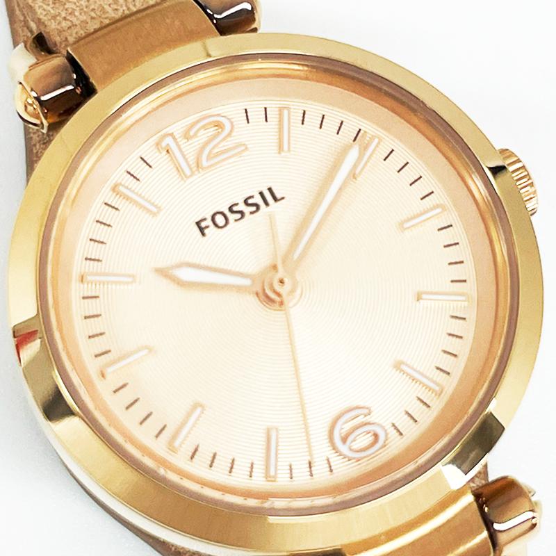 FOSSIL フォッシル 腕時計 新品・アウトレット ジョージア  ES3262 レディース クォーツ ローズゴールド文字盤  レザーベルト 並行輸入品 | FOSSIL | 01