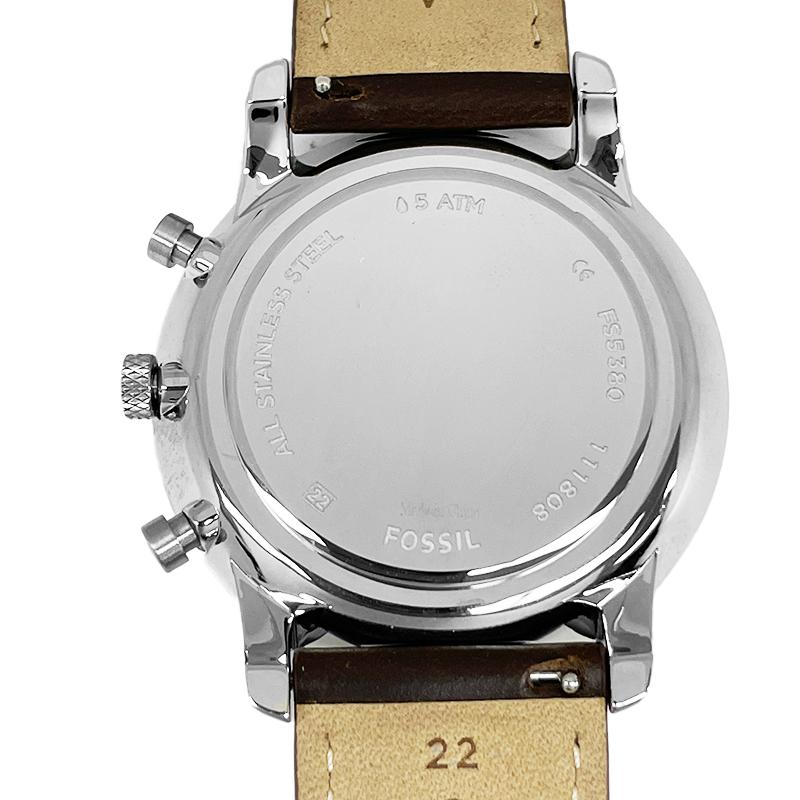 アウトレット！FOSSIL フォッシル 腕時計 新品  NEUTRA ノイトラ FS5380 クリーム メンズ  クォーツブラックダイヤル 革ベルト 送料無料 | FOSSIL | 03