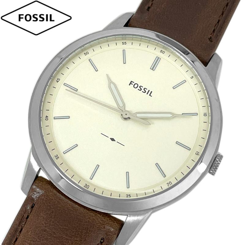 FOSSIL フォッシル 腕時計 新品・アウトレット THE MINIMALIST ミニマリスト FS5439 3針 メンズ クォーツ クリーム 革ベルト 並行輸入品 | FOSSIL