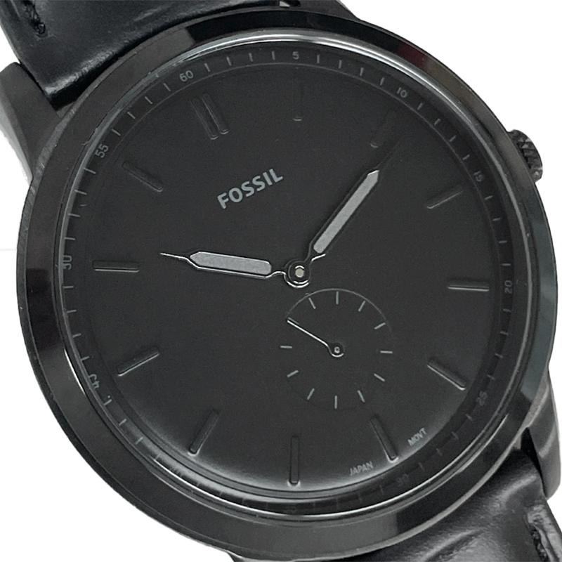 FOSSIL フォッシル 腕時計 新品 アウトレット THE MINIMALIST ミニマリスト  MONO FS5447 メンズ クォーツ ブラック 革ベルト 並行輸入品 | FOSSIL | 01