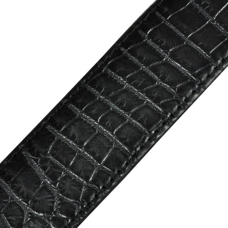 別注品 Hバックル用 替ベルト 110cm ブラック クロコダイル マット