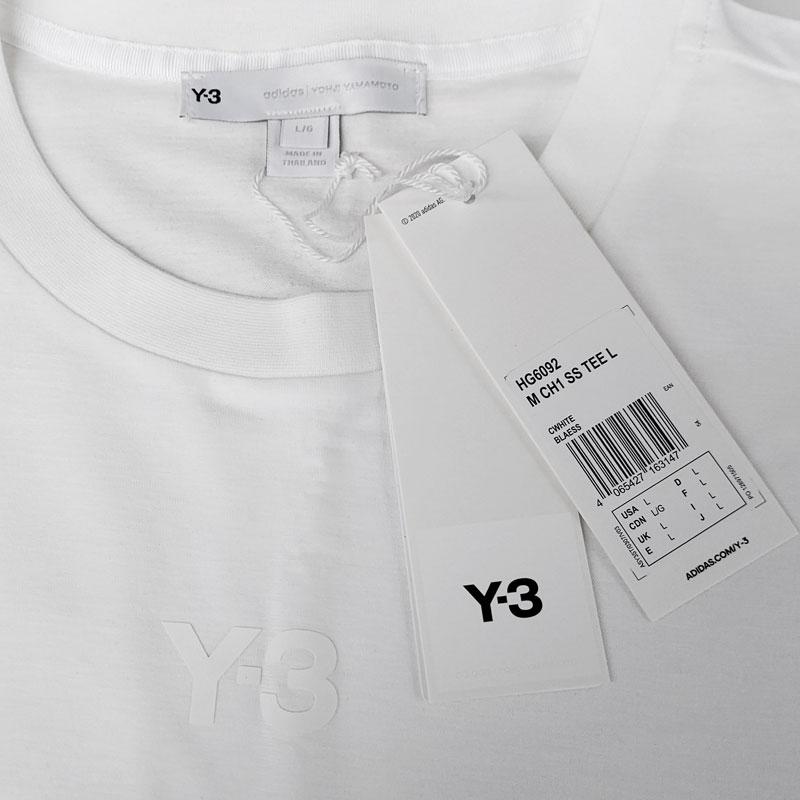 Y-3 ワイスリー HG6092 L ホワイト 半袖Tシャツ ロゴ SS クルーネック 丸首 コットン ヨウジヤマモト アディダス メンズ 並行輸入品｜smart2003｜05