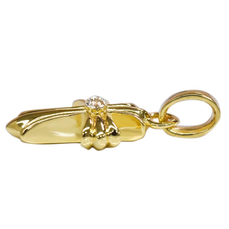 K18 地金1Pクロス15【sm12】18金 18K ペンダント トップ ダイヤモンド 0.02ct クロス 十字架 ヘッド 18金 ゴールド メンズ ネックレス sm12の画像