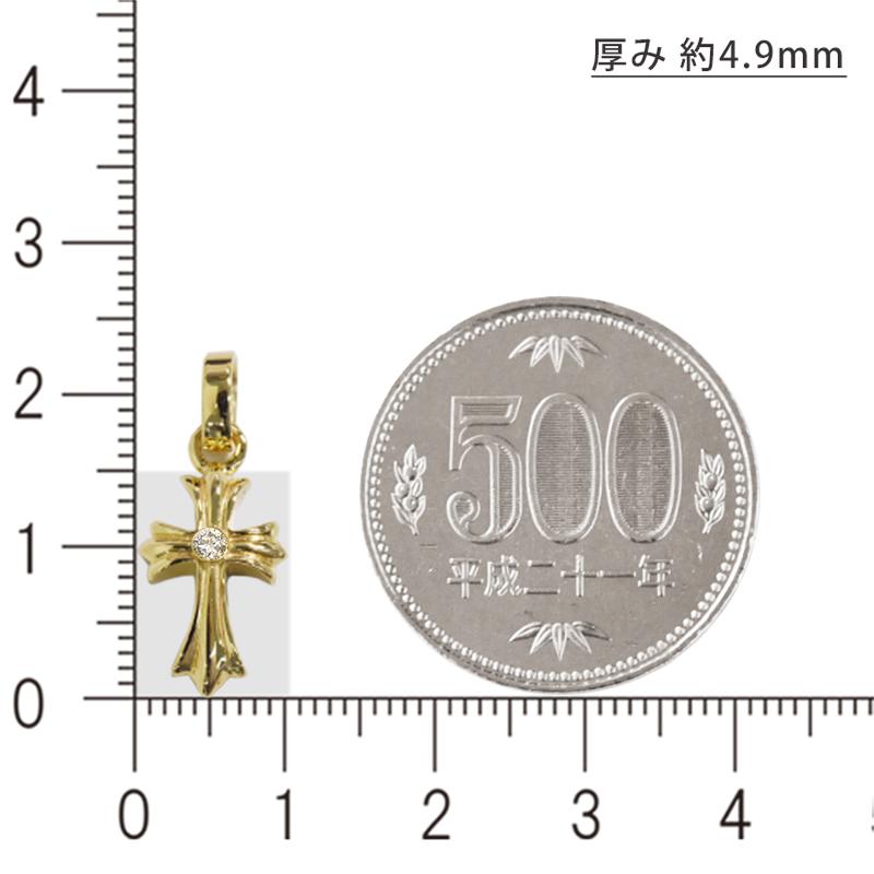 K18 地金1Pクロス15【sm12】18金 18K ペンダント トップ ダイヤモンド